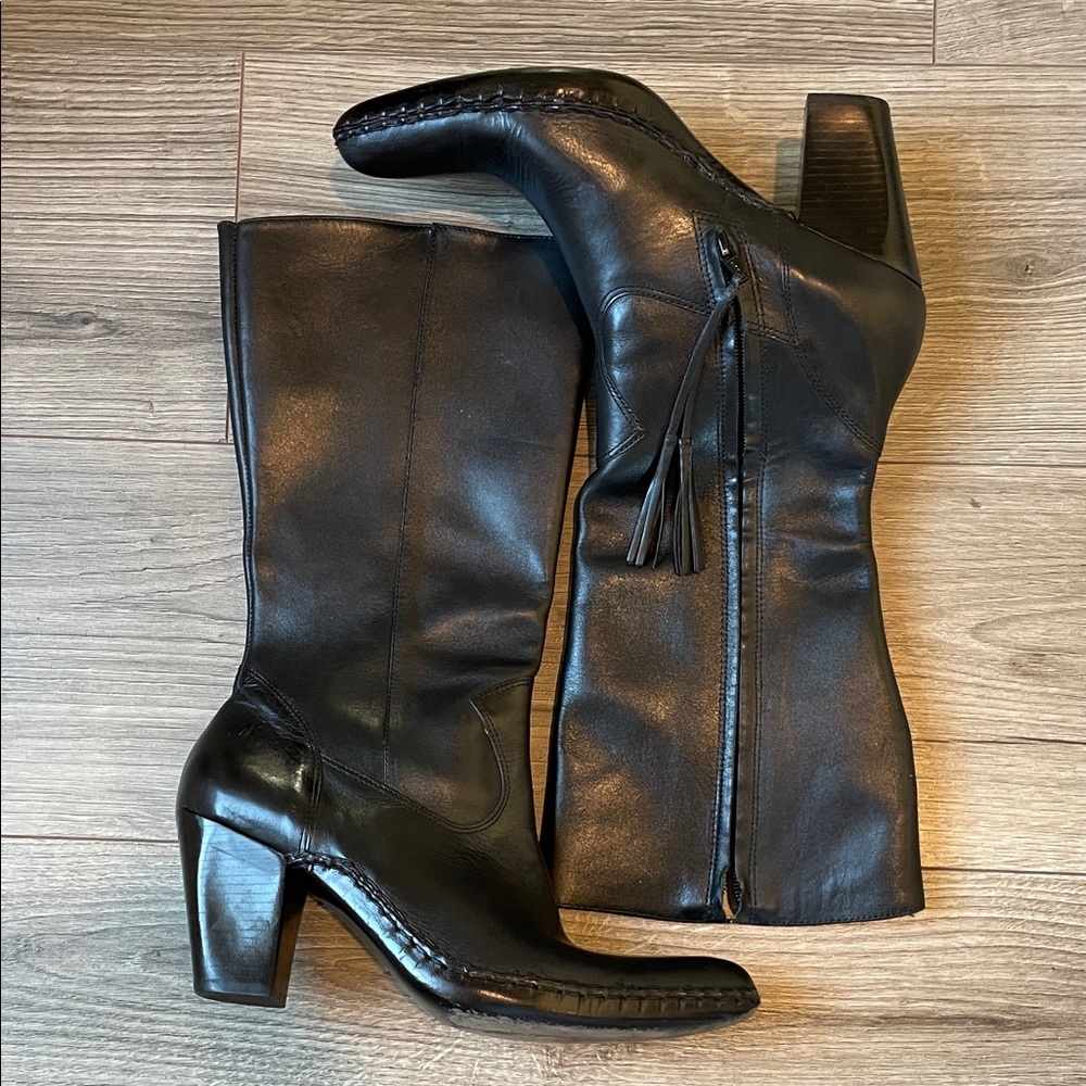 FRYE Black Leather Boots